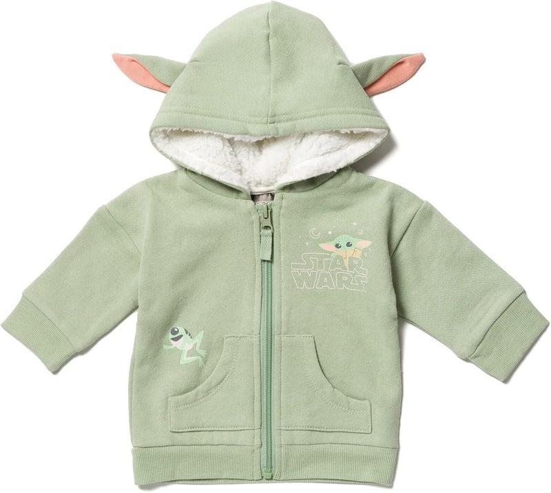 Starwars The Mandalorian The Child Fleece Zip Up Hoodie Infant to Toddler - Image 1